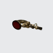 Load image into Gallery viewer, Antique Brass &amp; Carnelian Eagle Watch Key Pendant