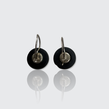 Load image into Gallery viewer, Victorian Jet Star-Engraved Bouton Earrings