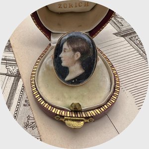 Miniature Portrait Ring of a Young Woman