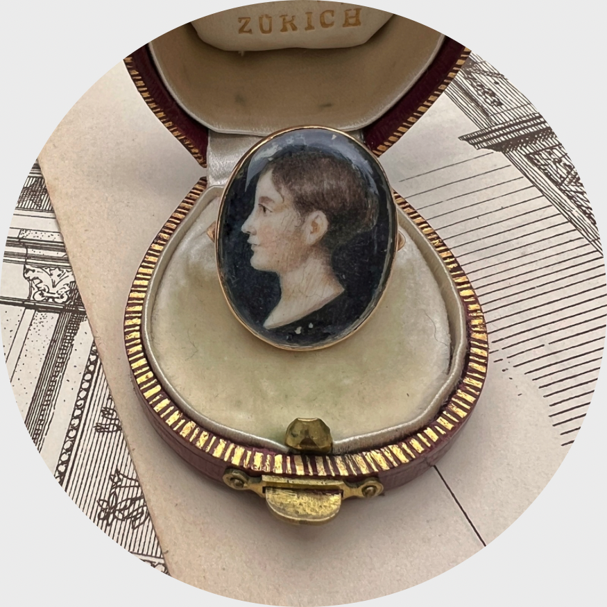 Miniature Portrait Ring of a Young Woman