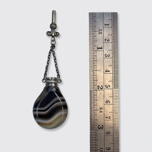 Load image into Gallery viewer, Banded Agate &amp; Silver Perfume Flask