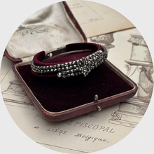 Load image into Gallery viewer, Georgian Cut Steel Butterfly Crossover Bangle