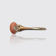 Load image into Gallery viewer, 19th Century Bouton Coral &amp; Diamond Ring