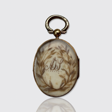Load image into Gallery viewer, Victorian Hairwork Mourning Pendant