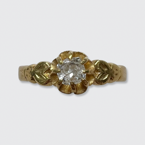 Victorian Old Mine-Cut Diamond Solitaire Ring