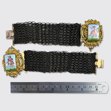 Load image into Gallery viewer, Set of two 19th Century Hairwork &amp; Pinchbeck Bracelets