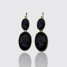 Load image into Gallery viewer, Victorian French Jet Day to Night Earrings