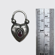 Load image into Gallery viewer, Victorian Silver Watch Chain and Heart Padlock