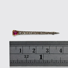 Load image into Gallery viewer, Art Deco Ruby &amp; Diamond Lucky Nail Brooch
