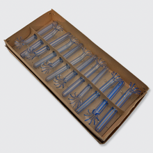 Load image into Gallery viewer, Complete Lauscha Bimini Glass Vase Knife Rests Set of Twelve