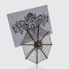 Load image into Gallery viewer, Set of Five Antique Silver Spider Web Place Card Holders