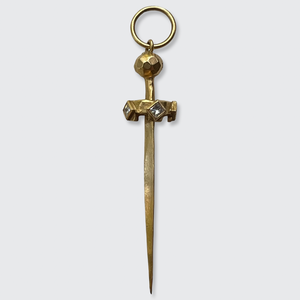 Vintage Gold Sword Pendant, Cathy Waterman