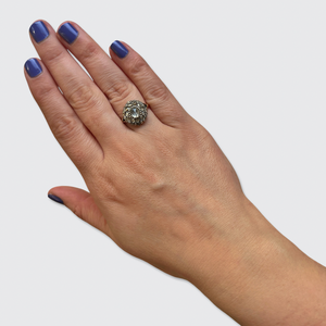 Rose-Cut Diamond Halo Ring