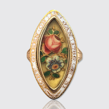 Load image into Gallery viewer, 18th Century Enamel Floral Mourning Ring