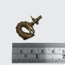 Load image into Gallery viewer, Antique Brass &amp; Carnelian Eagle Watch Key Pendant