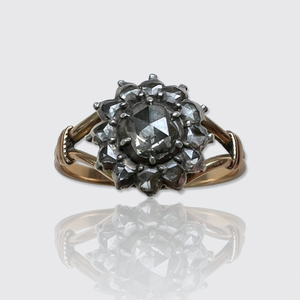 Georgian Rose-Cut Diamond Flower Ring