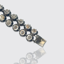 Load image into Gallery viewer, 19th Century Silver Double Row Collet-Set Paste Bracelet