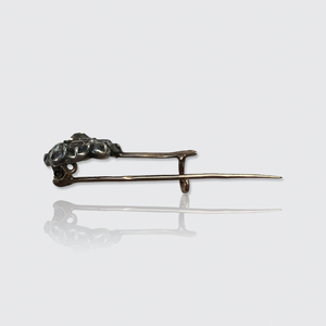 Victorian Antique-Cut Diamond Flower Lace Pin