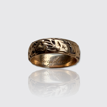 Load image into Gallery viewer, Antique Rose Gold Ivy Eternity Ring with Inscription