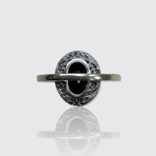 Load image into Gallery viewer, Platinum Art Deco Style Ring with Sapphire and Diamonds