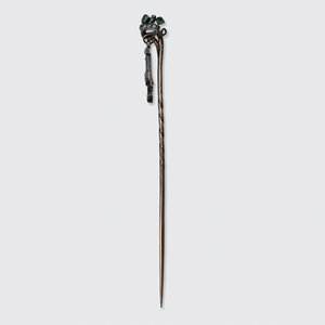 Antique Emerald & Diamond Crowned Anchor Stickpin in Box, René Bouvet