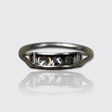 Load image into Gallery viewer, Art Deco White Gold Antique-Cut Diamond Five Stone Ring