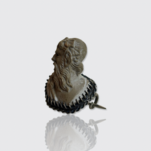 Load image into Gallery viewer, 19th Century Grand Tour Lava Stone Faun Brooch