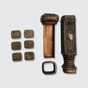 Victorian Wax Seal Travel Etui with Six Seals