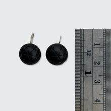 Load image into Gallery viewer, Victorian Jet Star-Engraved Bouton Earrings