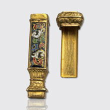 Load image into Gallery viewer, 19th Century Enameled Wax Seals Etui with Fourteen Double-Sided Seals