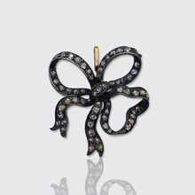 Load image into Gallery viewer, 19th Century Rose-Cut Diamond Bow Pendant