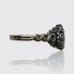 Georgian Rose-Cut Diamond Cluster Ring