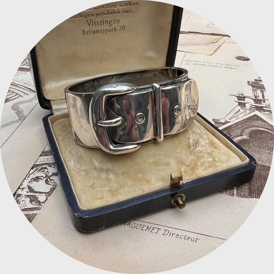 Victorian Silver Buckle Bracelet