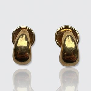 Vintage 18k Gold Clip Earrings, Pomellato