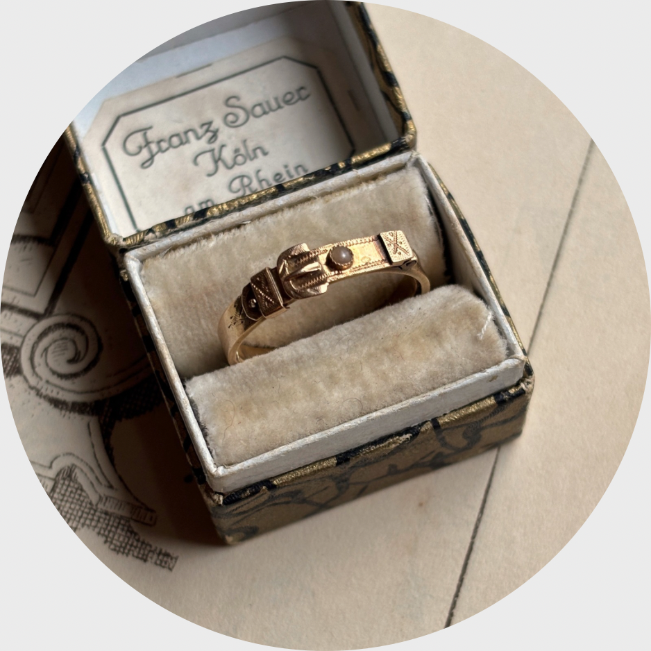 Victorian Buckle Ring with Hidden Compartment