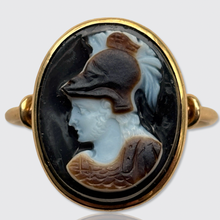 Load image into Gallery viewer, Antique Hardstone Cameo Ring a Greek Warrior