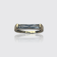 Load image into Gallery viewer, Vintage Aquamarine Baguette-Cut Ring
