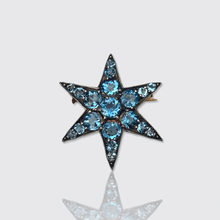 Load image into Gallery viewer, 19th Century Small Blue Paste Star Brooch