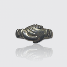 Load image into Gallery viewer, Antique Silver Partially Gilded Fede Ring