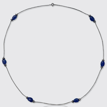 Load image into Gallery viewer, Vintage Platinum Tanzanite &amp; Diamond Station Necklace