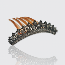 Load image into Gallery viewer, Victorian Silver &amp; Paste Hair Comb