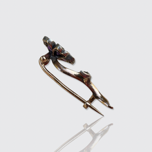 Load image into Gallery viewer, 19th Century Amethyst &amp; Diamond Flower Brooch