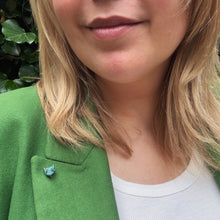 Load image into Gallery viewer, Victorian Turquoise Fox Stickpin