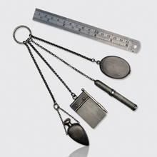 Load image into Gallery viewer, Victorian Silver Chatelaine with Accessories