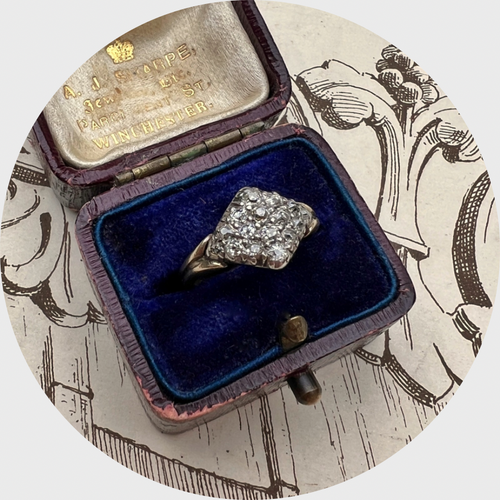 Georgian Old Mine-Cut Diamond Kite Ring