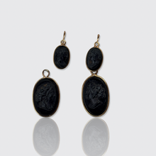 Load image into Gallery viewer, Victorian French Jet Day to Night Earrings