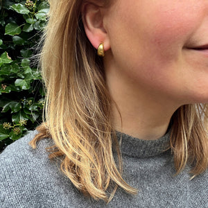 Vintage 18k Gold Clip Earrings, Pomellato