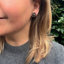 Load image into Gallery viewer, Silver Rose-Cut Diamond Earrings