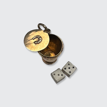 Load image into Gallery viewer, Gold Lucky Dice Cup Pendant
