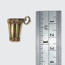 Load image into Gallery viewer, Gold Lucky Dice Cup Pendant